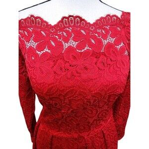 MissMay Red Lace Dress Size Small NWT Lined Fitted Retro